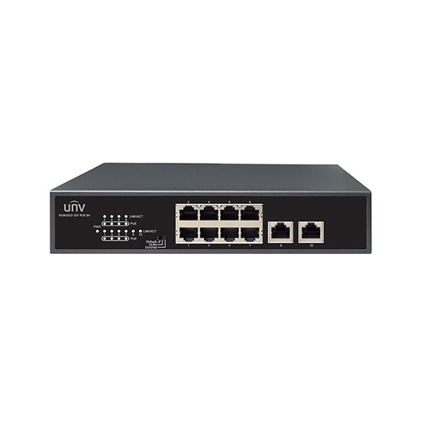 Uniview 8 PoE + 2 Uplink Unmanaged Network Switch