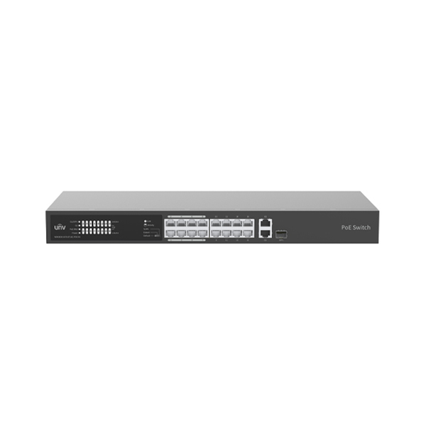 Uniview 16 PoE + 2 Uplink Unmanaged Network Switch