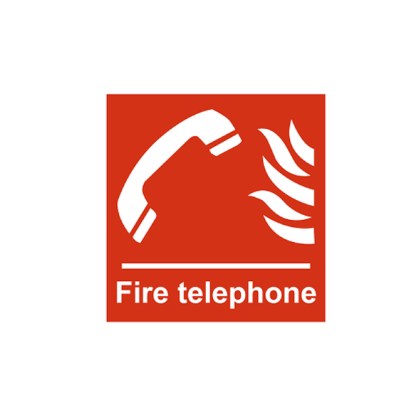 Fire Telephone Point Label (120x120mm)
