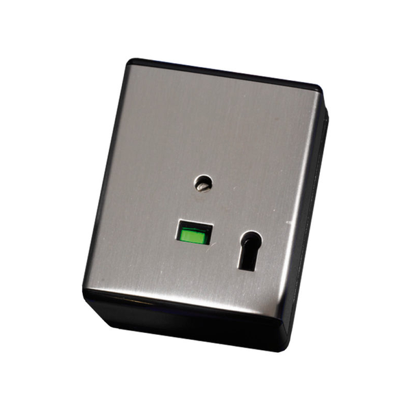 Grade 2 Double Push PA Button Brushed Steel
