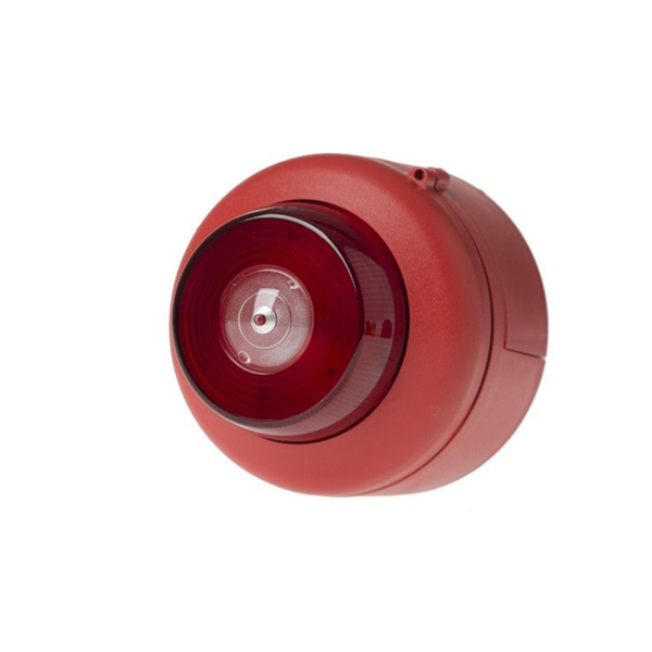 VAD LED beacon shallow base red body red flash - Coverage C-3-7.