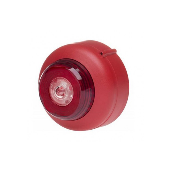 VAD LED beacon shallow base red body white flash - Coverage C-3-8.