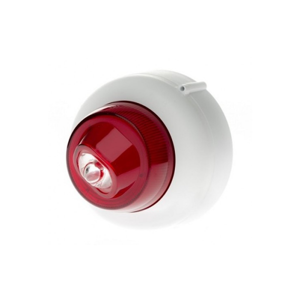 VAD LED beacon shallow base white body red flash - Coverage W-2.4-8.