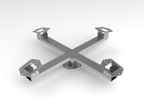 4 - way fixed housing adaptor complete with swivel plates