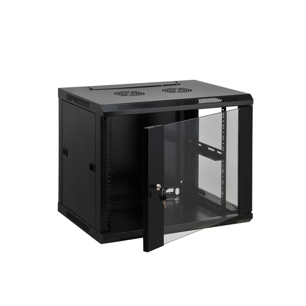 Ultima Wall Mounting Cabinet (Low Profile) Black (H)4U x W)600mm x (D)400mm
