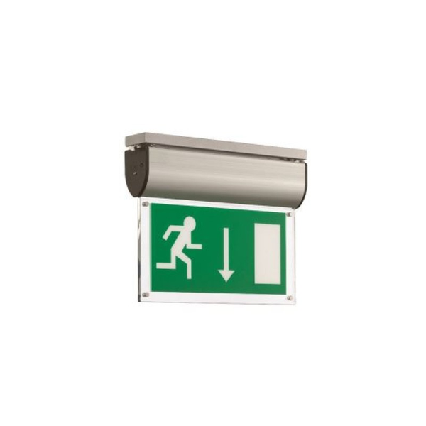 Recessed LED Blade-Lite Maintained DS 3 Hour Addr. Emergency Light c/w Chrome Finish