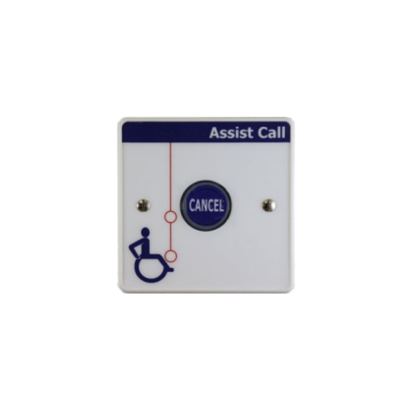 Vox Ignis - Assist Callancillary cancel single  gang with no indication or sounder. Injection moulded white polycarbonate.