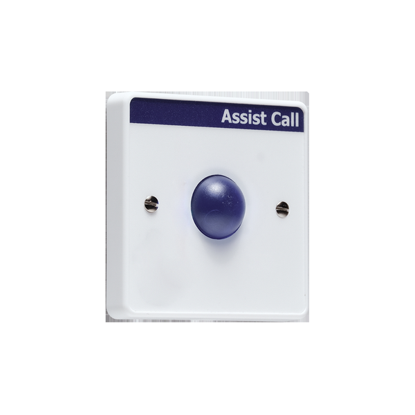 Vox Ignis Assist  Call over-door plate with indication and sounder  Single gang, Injection moulded white polycarbonate.