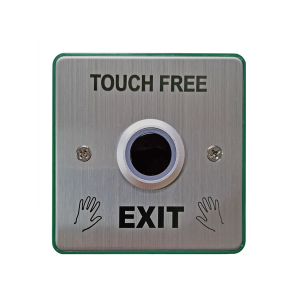 Securefast Touch Free Exit Button with Back Box and Dual LED, Indicator, 12-24V, 5-10cm Range