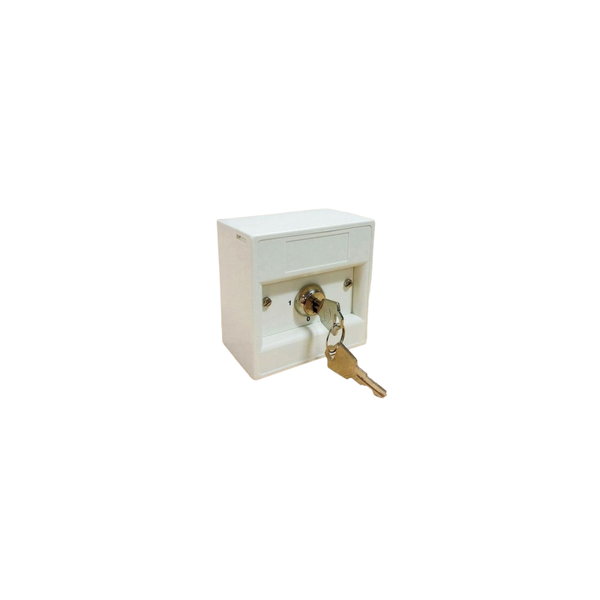 KAC White Keyswitch, SP, Trapped, Plain