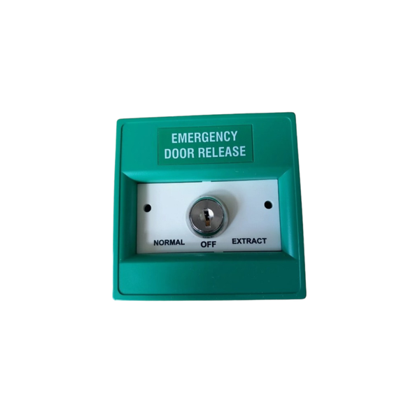 2 Green Single Pole - Key Removable In All Positions - Emergency Door Release