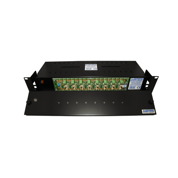 9\ 2U Rack mount 16A power supply with 8x 2A 12V DC outputs