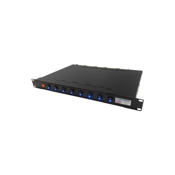 1U RACK MOUNT 12V DC 8A WITH FOUR 2A MANUALLY SWITCHED OUTPUTS