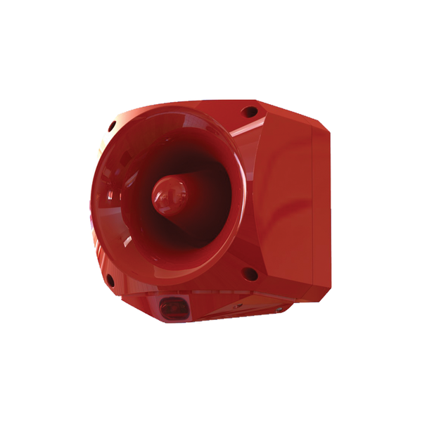 High output weatherproof wall mount sounder/VAD Red W-2.4-7.5