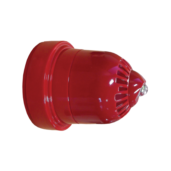 ZP Radio Sounder/VAD Wall mount W-3.1-11.5 - Red Body, White Flash