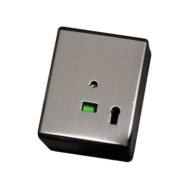 Grade 2 Double Push PA Button Brushed Steel - Videcon