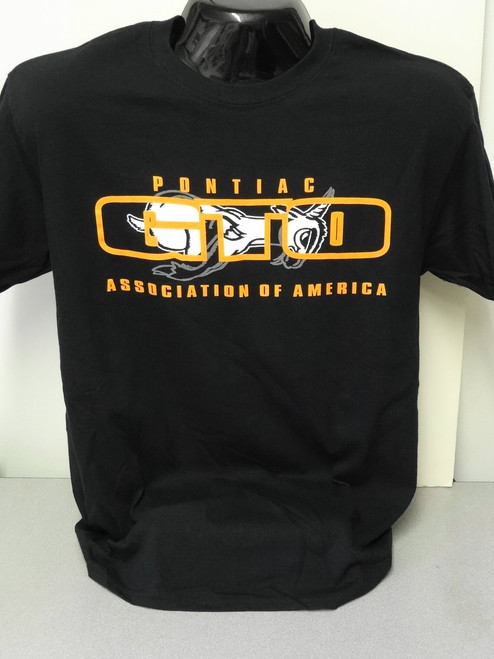 GTO ASSOCIATION OF AMERICA BLACK PONTIAC TEE SHIRT