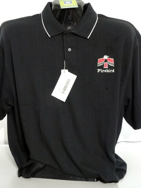 PONTIAC FIRST GENERATION FIREBIRD TEXTURED 2 TONE POLO SHIRTS GM LICENSED