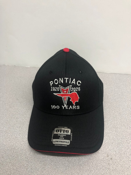 PONTIAC 100 YEAR 1926-2026 CELEBRATION BLACK/RED BALL CAP