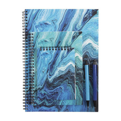 Stationery Set - Ocean Marble