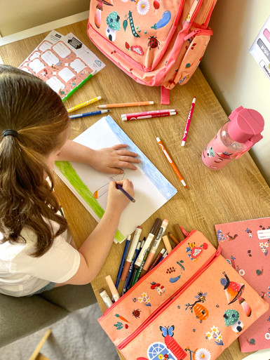 A4 Twin Zip Pencil Case - Secret Garden