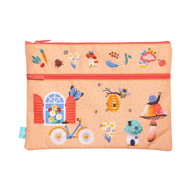 A4 Twin Zip Pencil Case - Secret Garden
