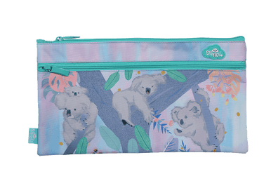 Twin Zip Pencil Case - Koala Daydream