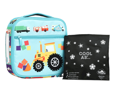 Little Cooler Lunch Bag + Chill Pack - Transport Town