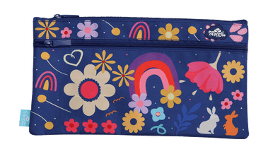 Twin Zip Pencil Case - Flower Power