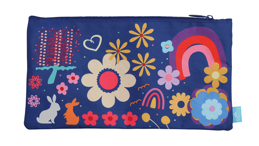 Preppy Flowers Red Pencil Case by Spark & Spark