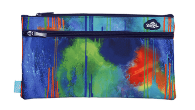 Twin Zip Pencil Case - Colour Drip