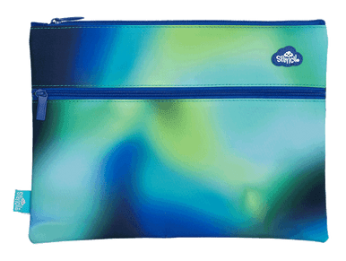 A4 Twin Zip Pencil Case - Galactic Glow