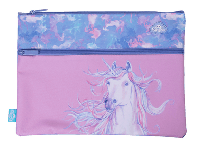 A4 Twin Zip Pencil Case - Unicorn Magic