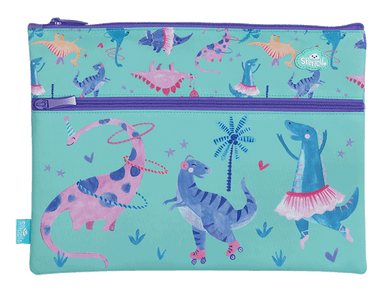 A4 Twin Zip Pencil Case - Roar-some