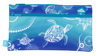 Twin Zip Pencil Case - Turtle of Life