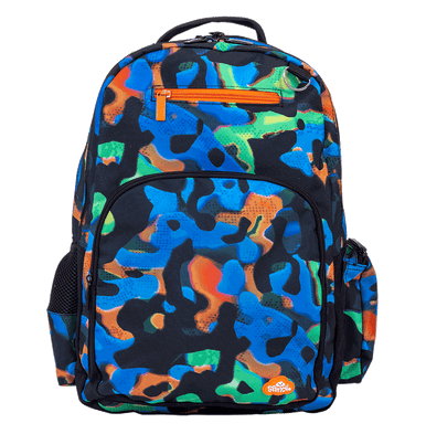 Schoolyard Vibes Boys Children Backpack with Stationary Set Game Over  Print, Black 