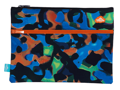 A4 Twin Zip Pencil Case - Virtual Camo