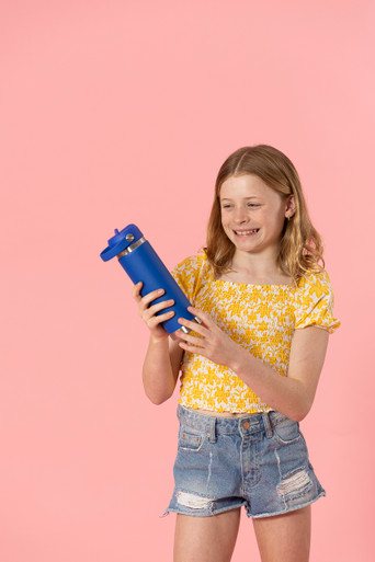 Big Insulated Water Bottle 650ml - Azure