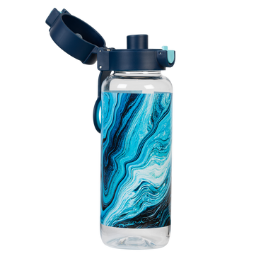 Drawstring Bag + Water Bottle - Ocean Marble