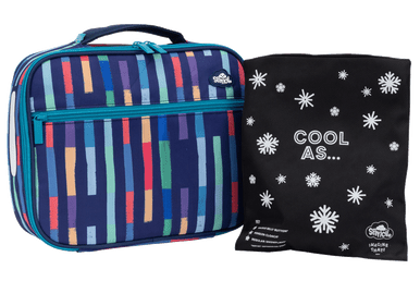 Big Cooler Lunch Bag + Chill Pack - Bright Stripes
