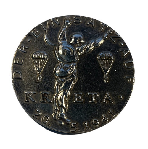 German WWII Medallion for the Invasion of Crete