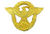 WWII German Police Cap Badge - Gold / General