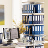 Moll Deluxe Binder & File Carousel, 6-Tier Shelving, Stylized Photo