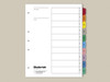 Multicolor Numeric Index Tab Dividers, 1-10 Tab Set