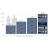 Datum Stak-N-Lok Locking Storage Add-On Shelf, Size Chart