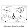 Leitz 2-Hole Punch - 40 Sheet Capacity, 888 System, 4-Hole Punch Guide