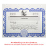 Corporate Kit, 3-Ring Zippered Faux Leather Binder, Pre-Printed Stock Certificate