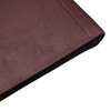 Premium Leather 3-Ring Zippered Binder Back Logo