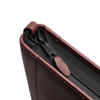 Premium Leather 3-Ring Zippered Binder Close Up