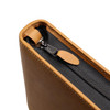 Premium Leather 3-Ring Junior Zippered Binder Close Up